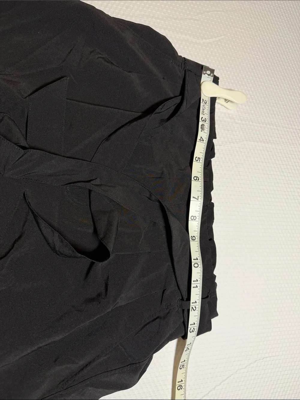 RBX Black Paperbag Waist Tie Bermuda Shorts